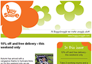 Email marketing campaign for Buggysnuggle developed by The Drawing Board, North Cornwall